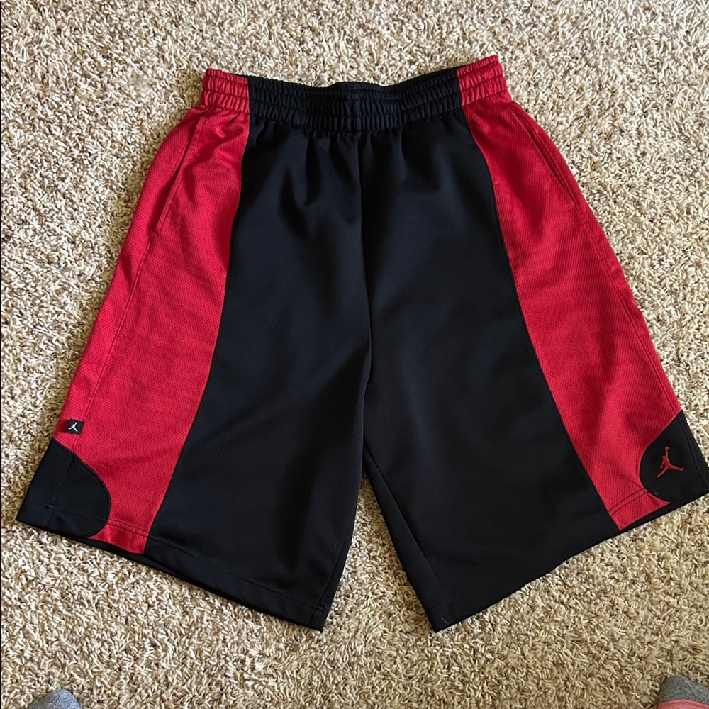 Jordan Men's Athletic Shorts in Red and Black